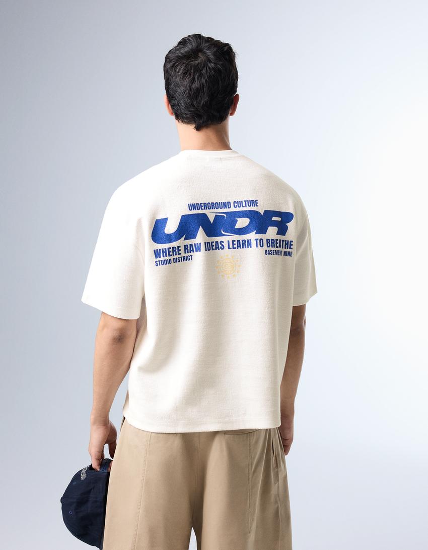 Plush printed T-shirt-Off white