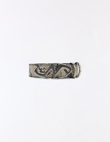 Animal print buckle belt — Mink 2
