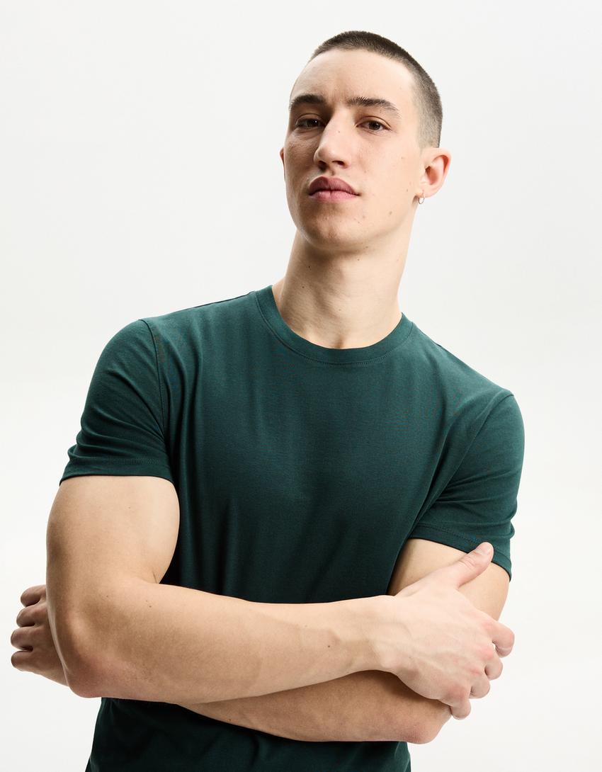 Kaki HOMME T-Shirt Imprimé à Manches Courtes Col Rond 3082189 Kaki HOMME T-Shirt Imprimé à Manches Courtes Col Rond 3082189