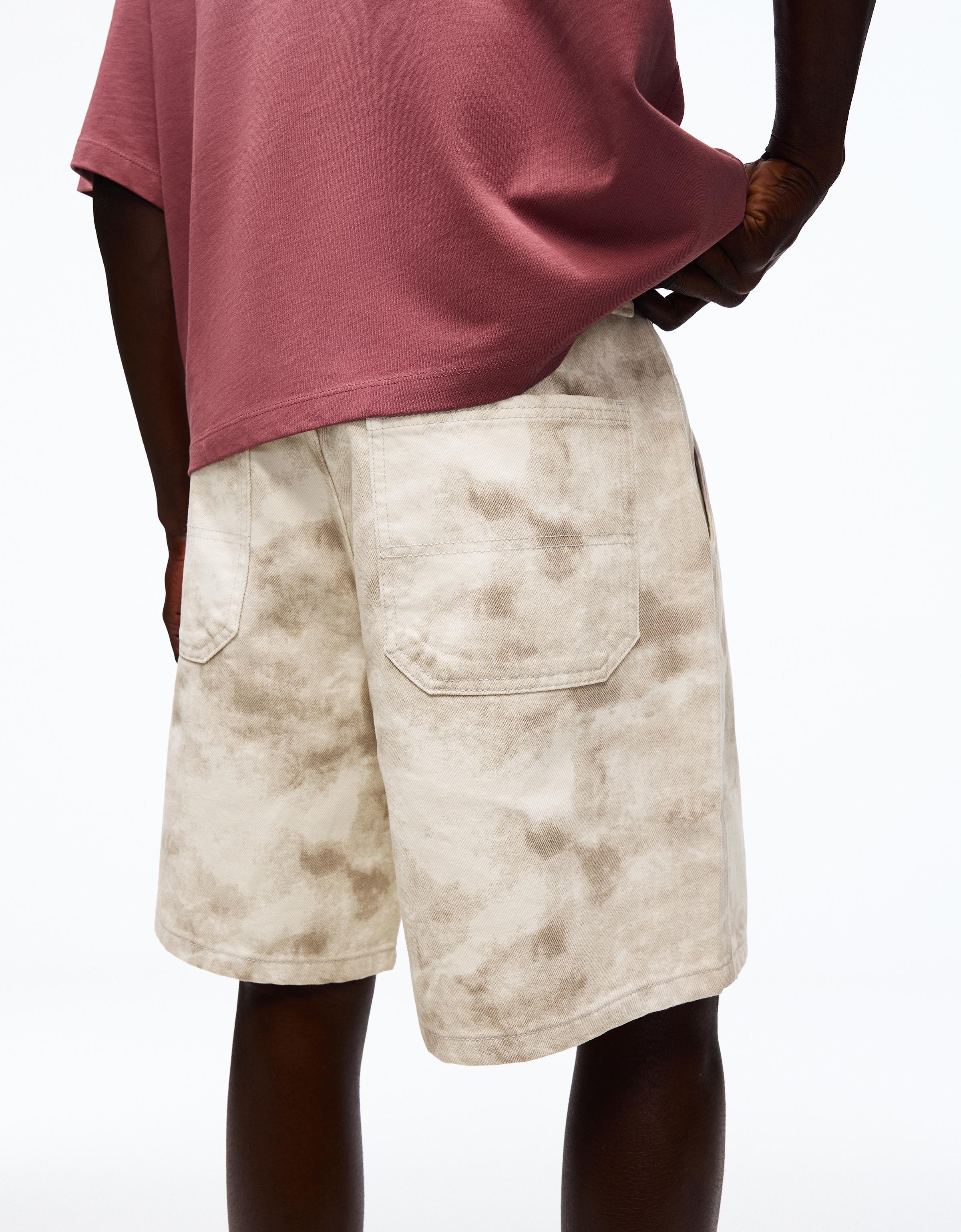 Baggy fit baskılı bermuda - Görsel 65