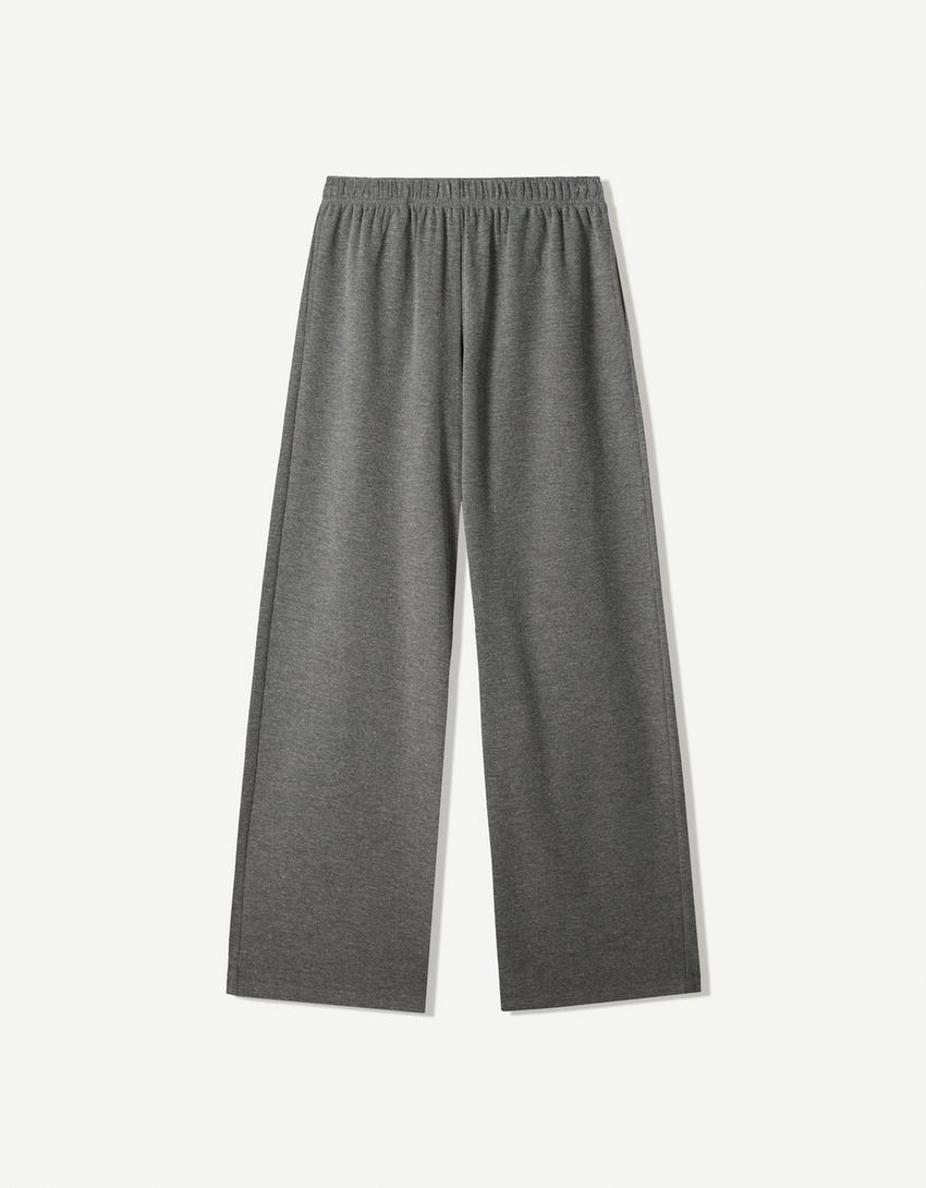 Düz kesim pantolon-Koyu gri-3