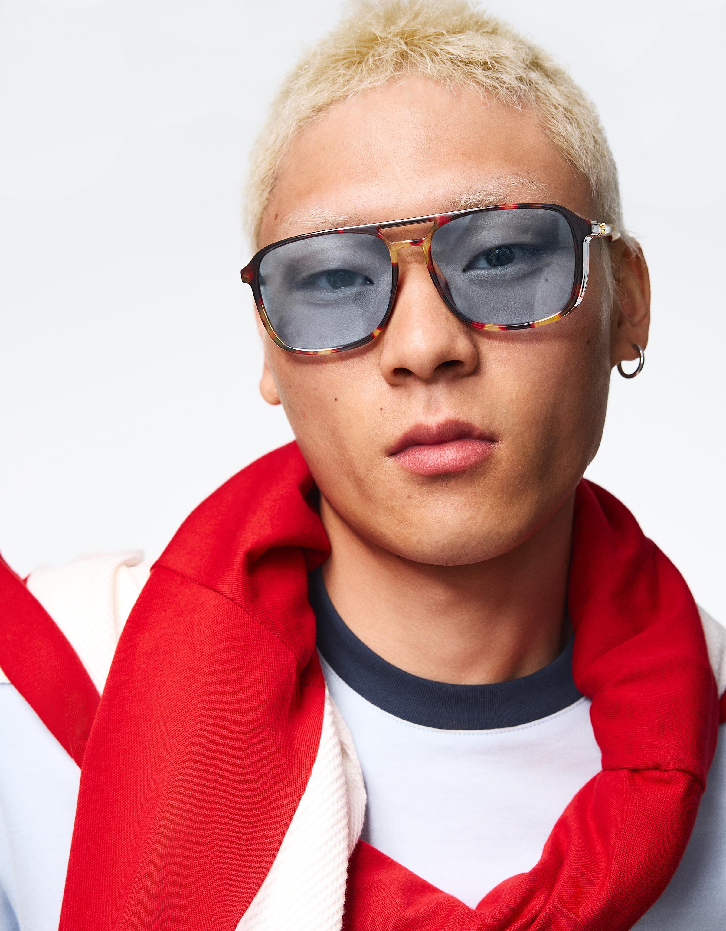 Lunettes De Soleil Rétro Bleu