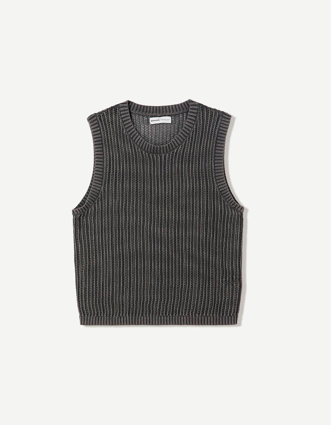 Faded-effect gilet