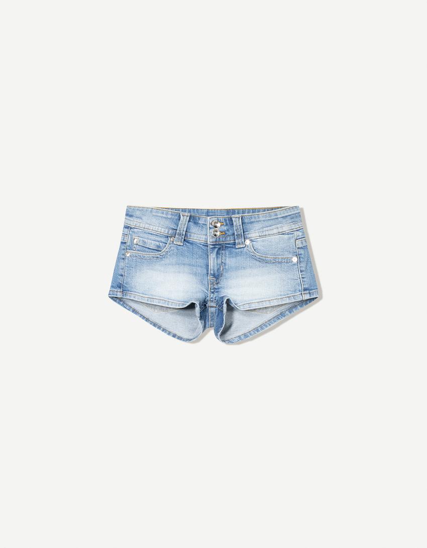 Denim micro shorts