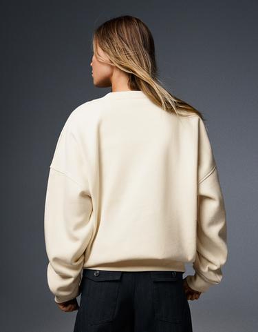 Round neck sweatshirt — Off white 2