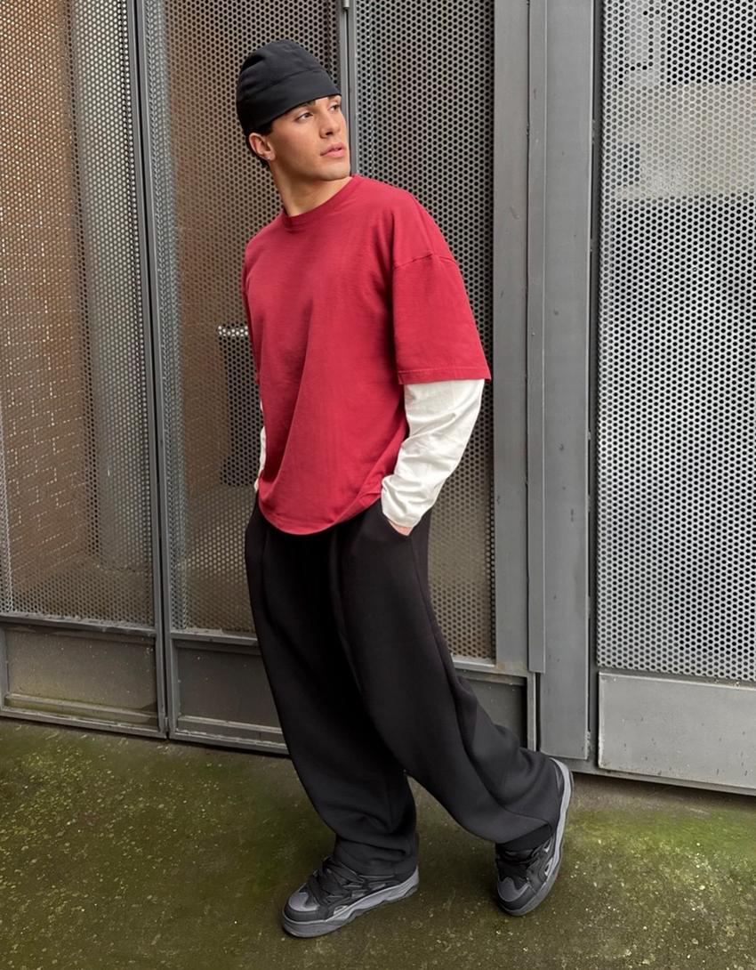 Voluminous skate sneakers-BLACK