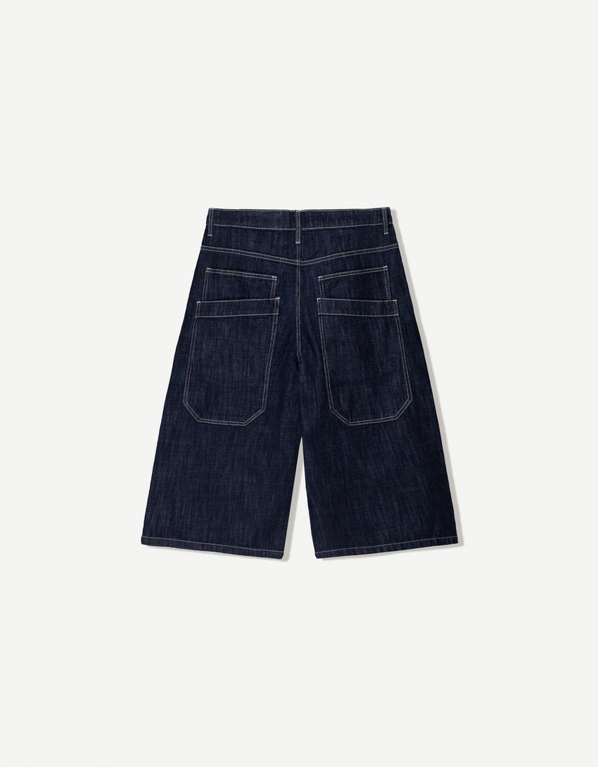 Denimowe jortsy bermudy super baggy