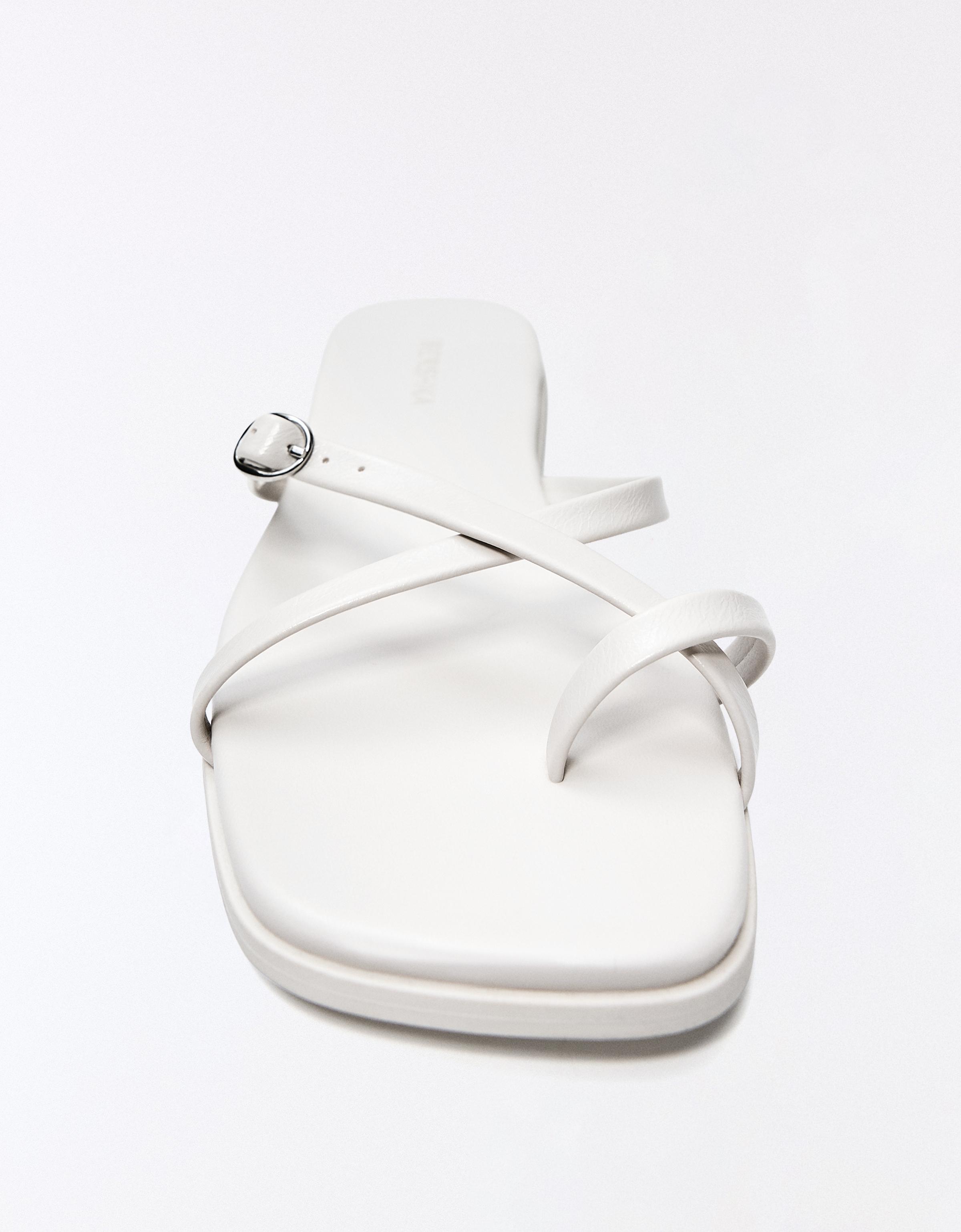Multi-strap flat slider sandals
