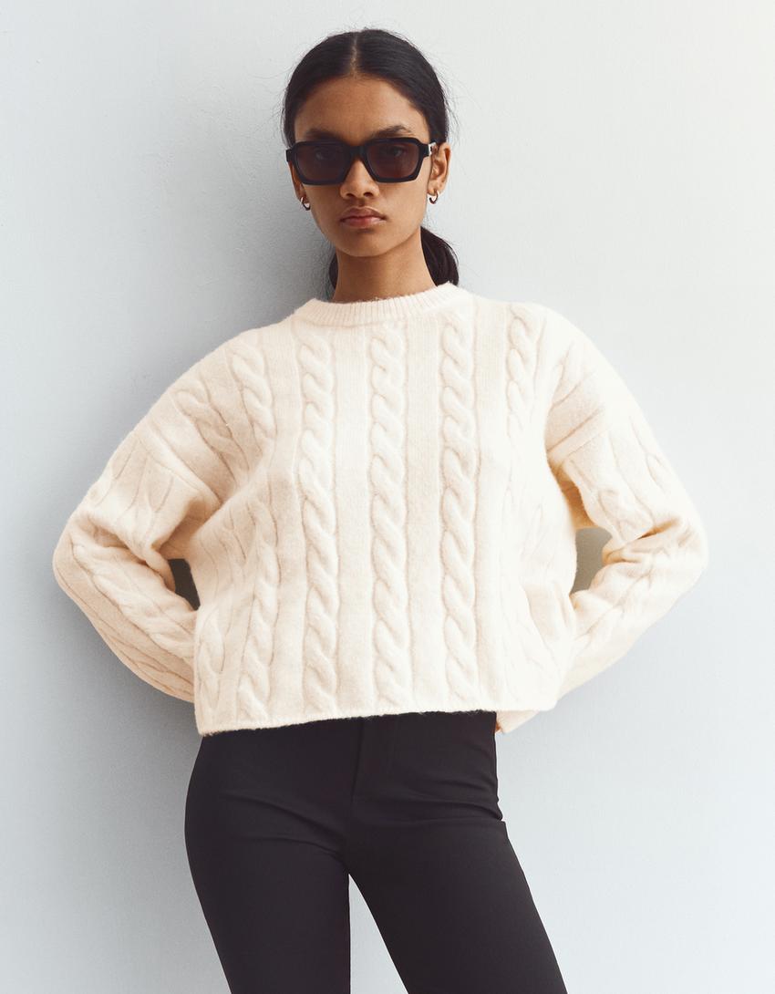 Jersey trenzado-Crudo