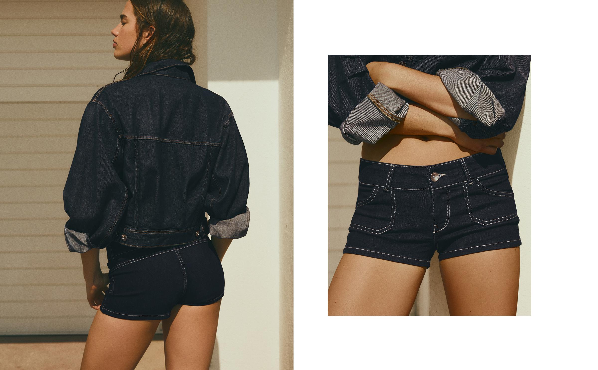 Mini denim şort - Görsel 15