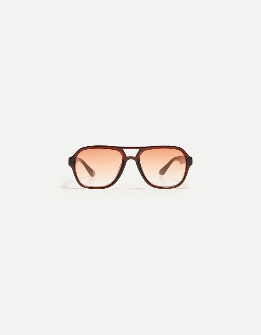Gafas de sol retro-Marrón-3