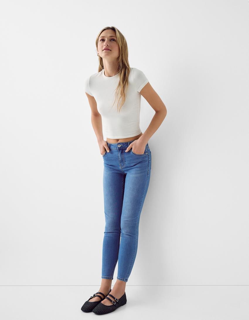 Jean skinny push up-Bleu lavé-2