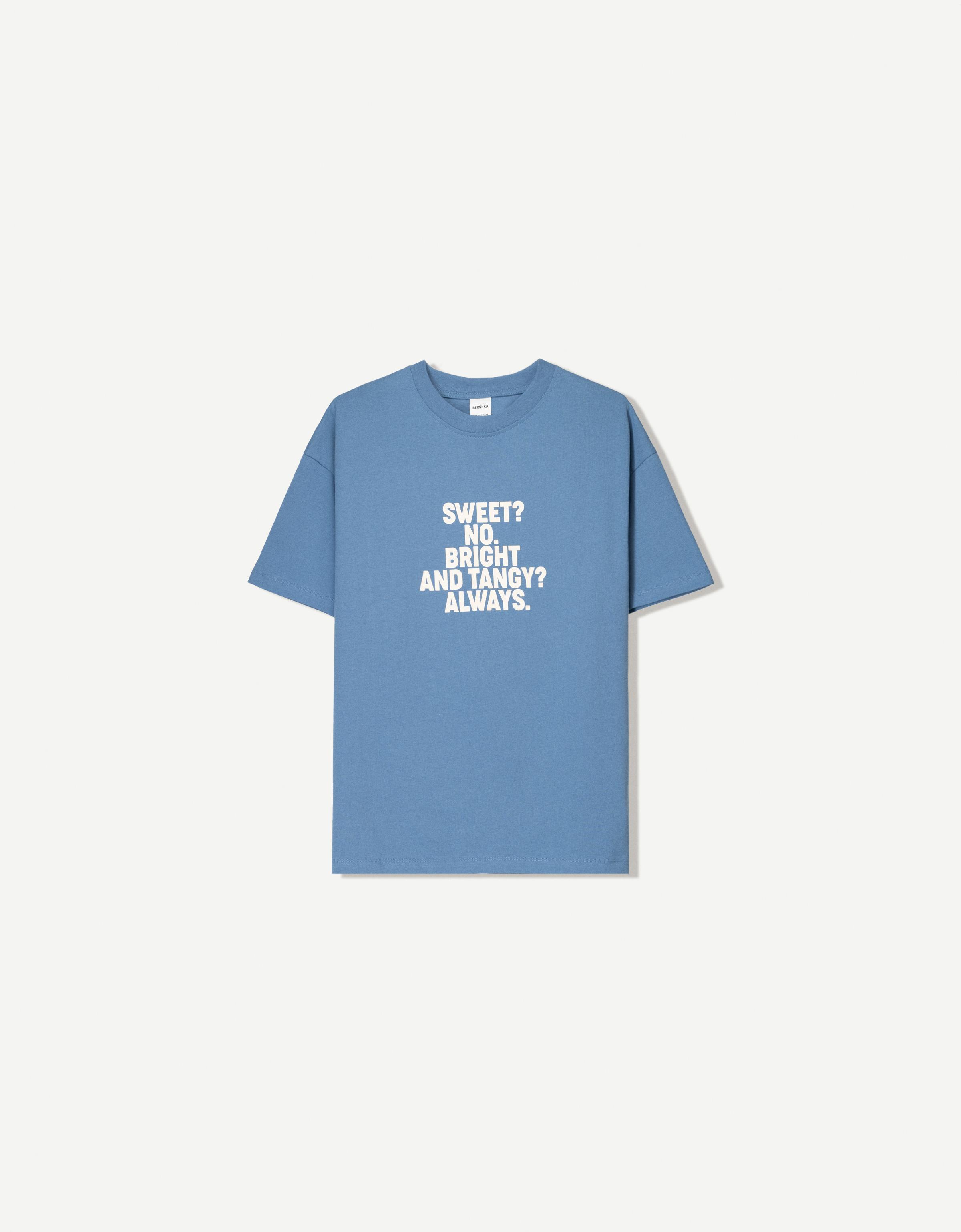 Printed short sleeve oversize T-shirt - T-shirts - BSK Teen