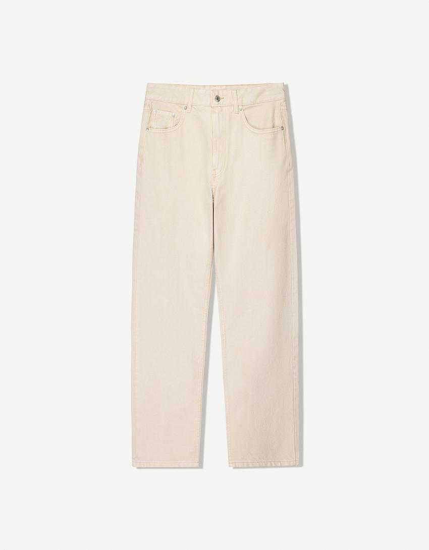 Straight fit jeans-Camel-3