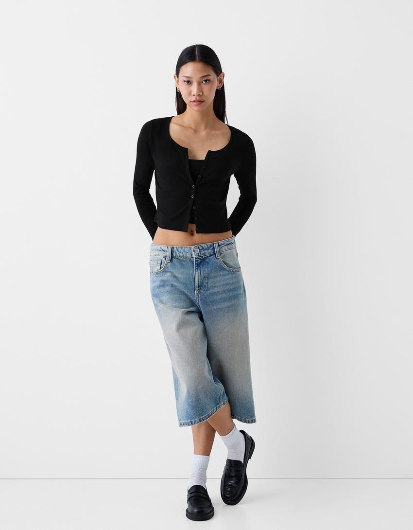 كارديغان بأكمام طويلة-أسود-3