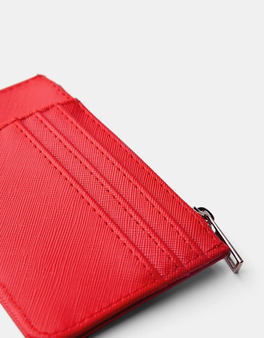 Porta-cartões saffiano-Vermelho-2