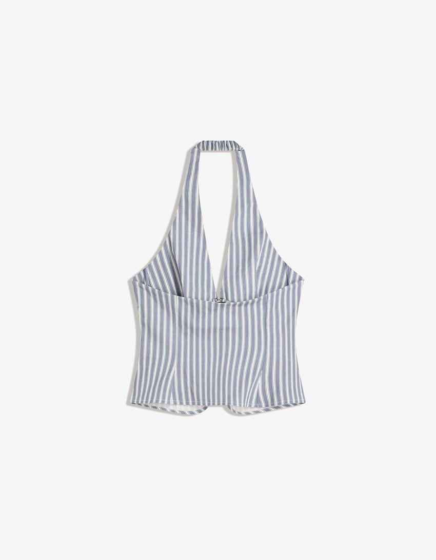 Top halter bengalina-Azul-5