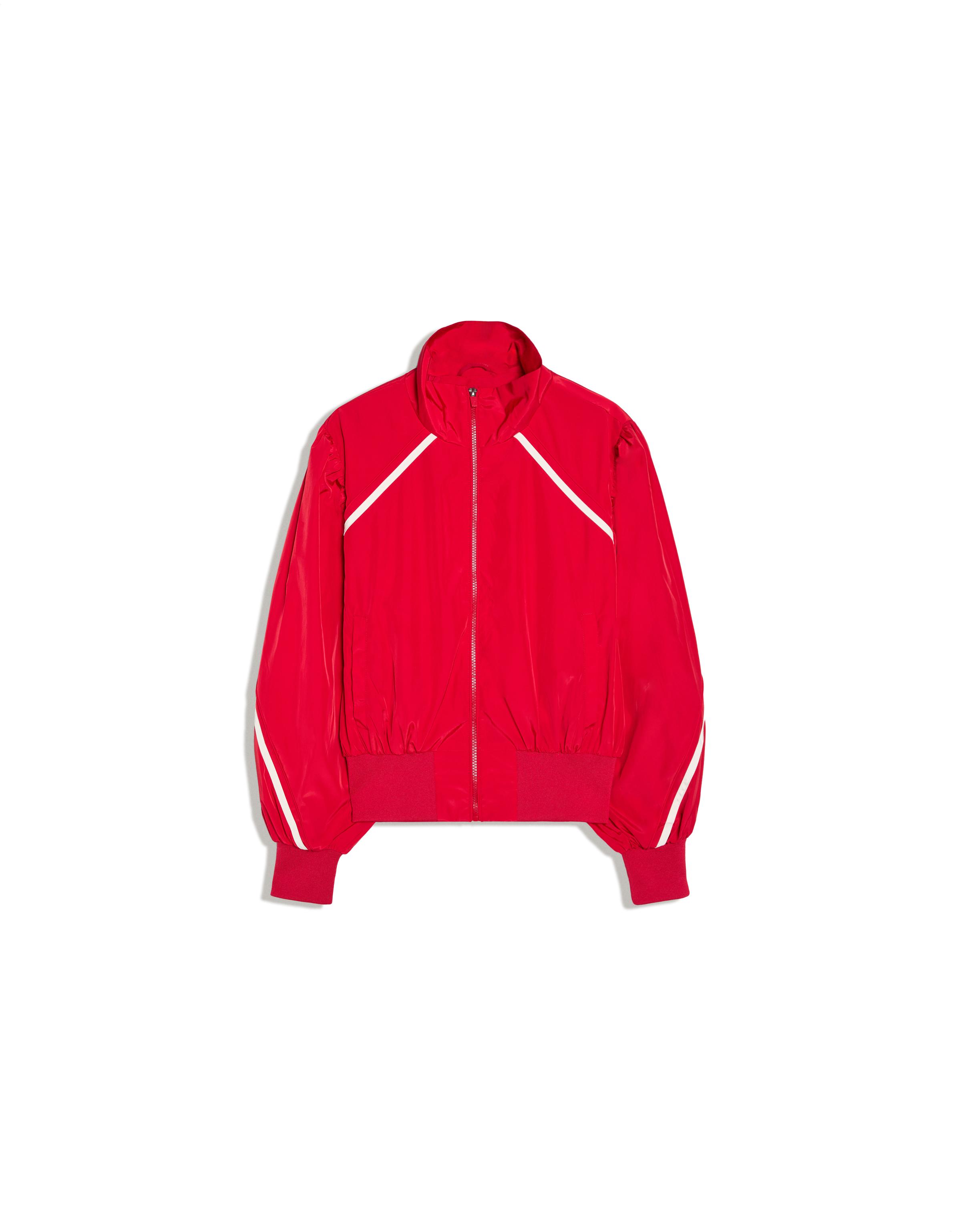Gathered jacket with contrast piping — Red