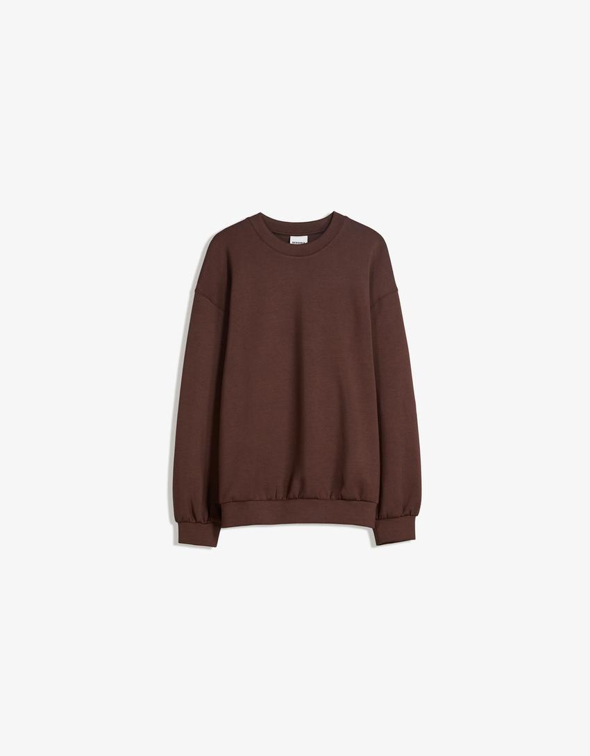 Modal blend sweatshirt and flared trousers set-Modal blend sweatshirt and flared trousers set-3