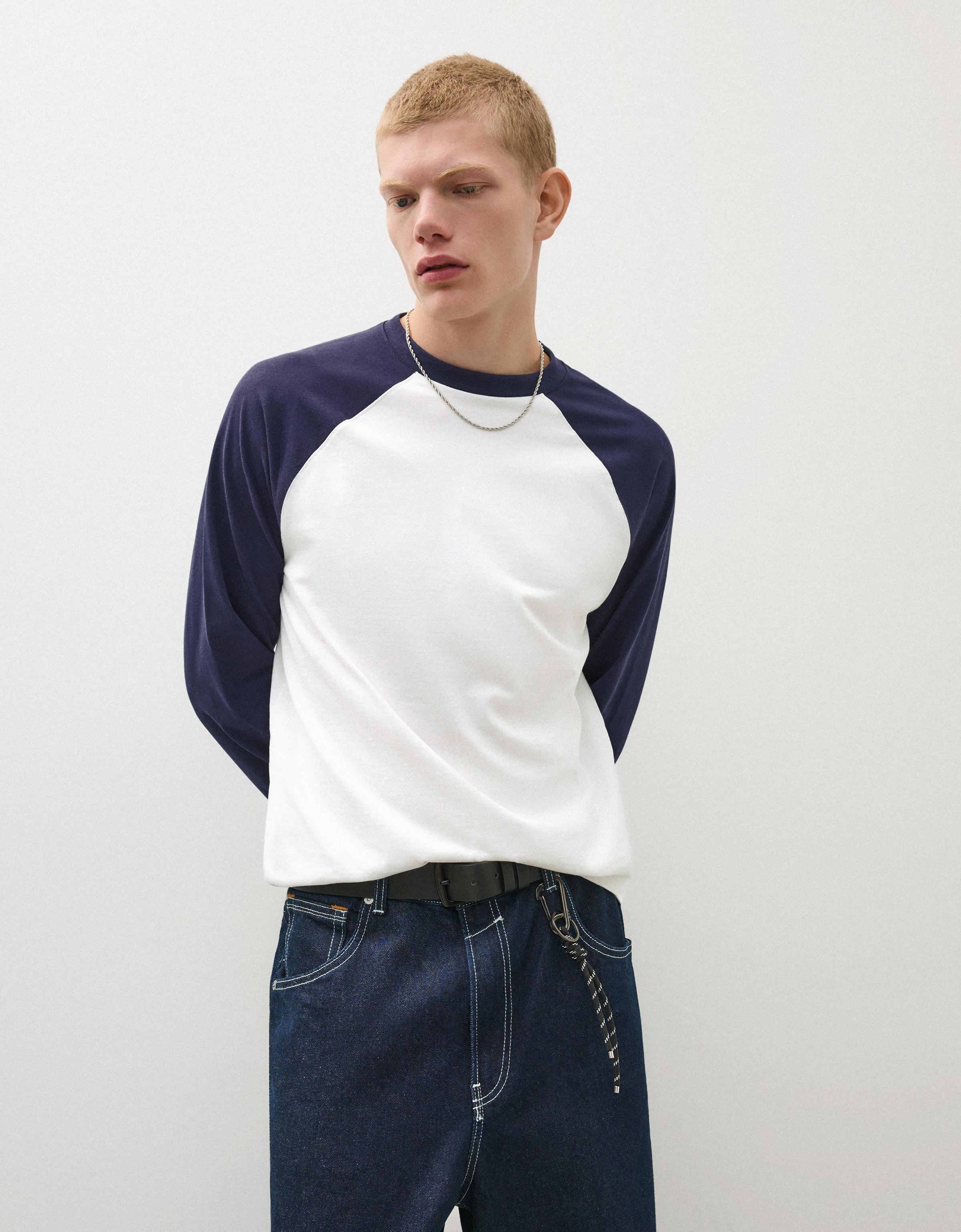 Long sleeve raglan T-shirt — Navy