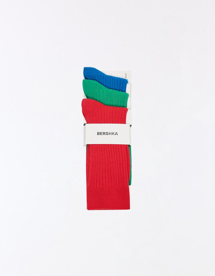 3'lü renkli çorap seti