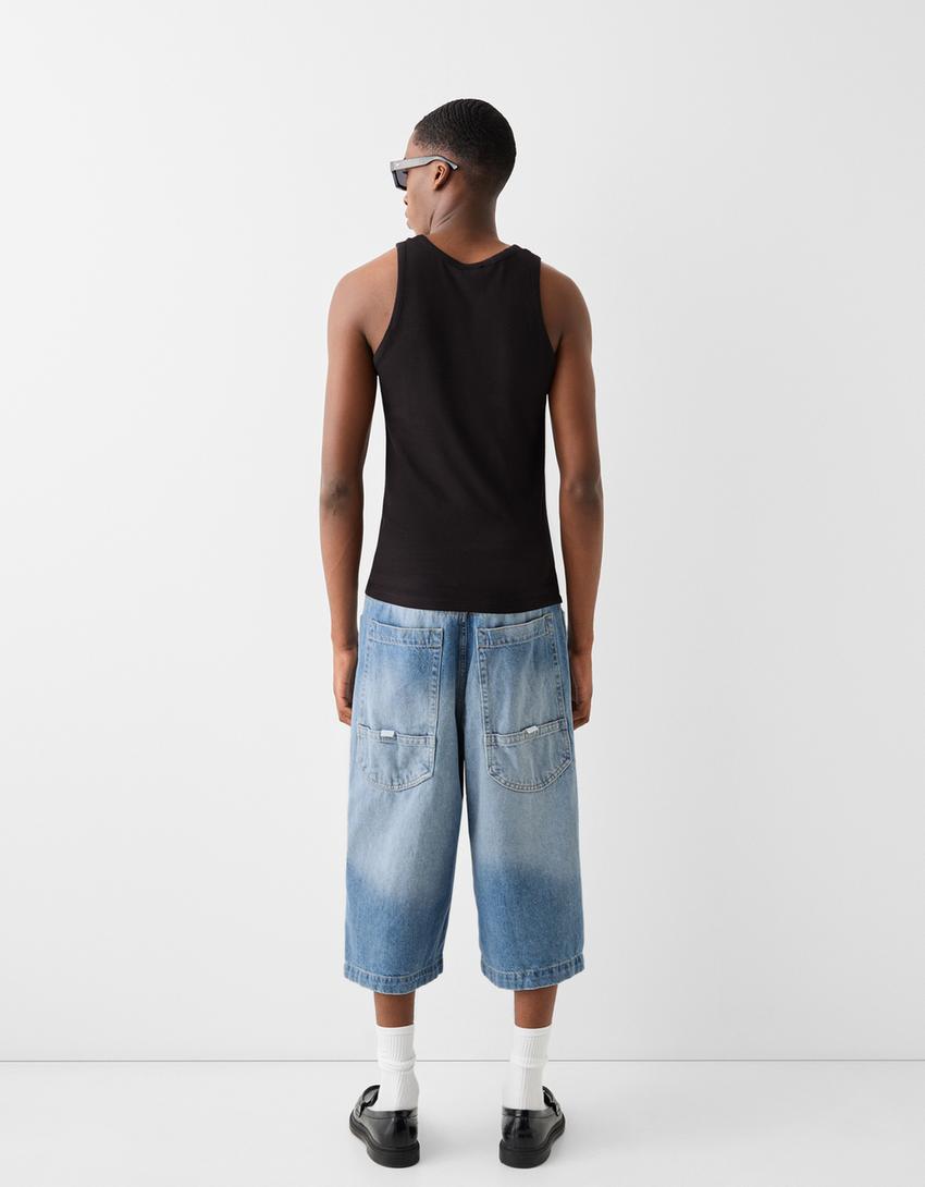 شورت برمودا دنيم-أزرق فاتح-2