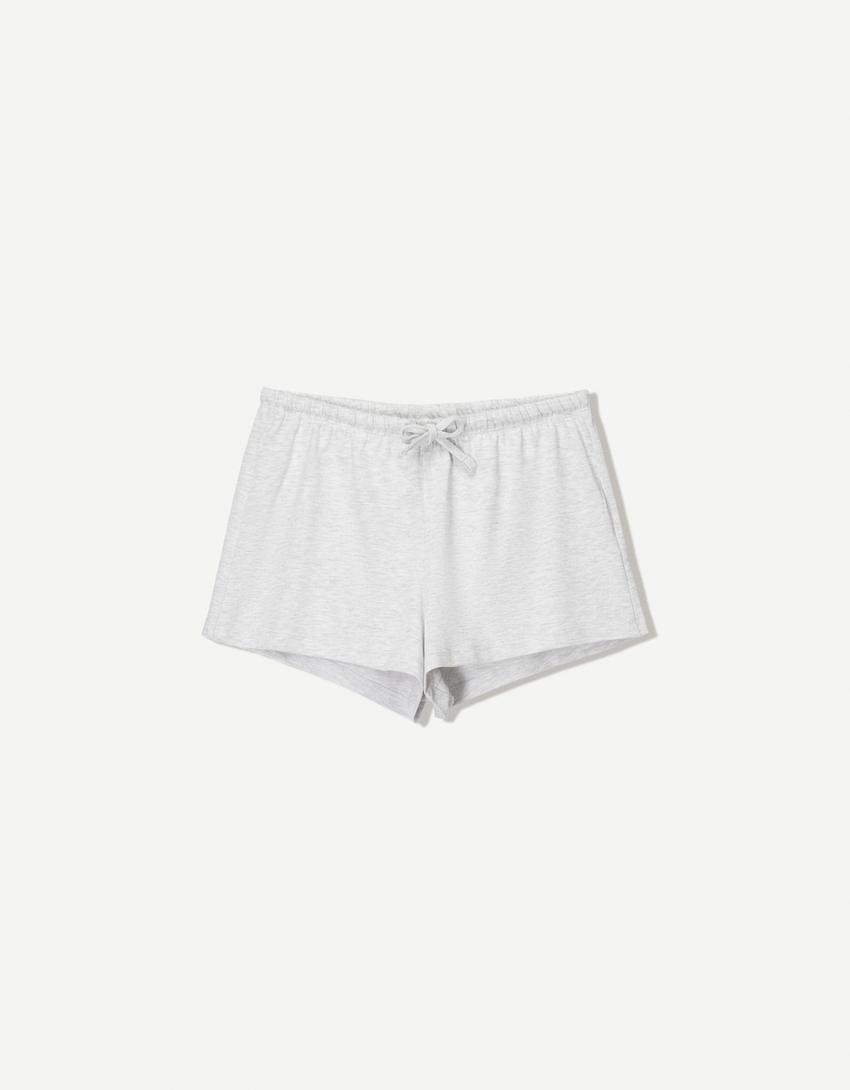 Plush shorts-Grey