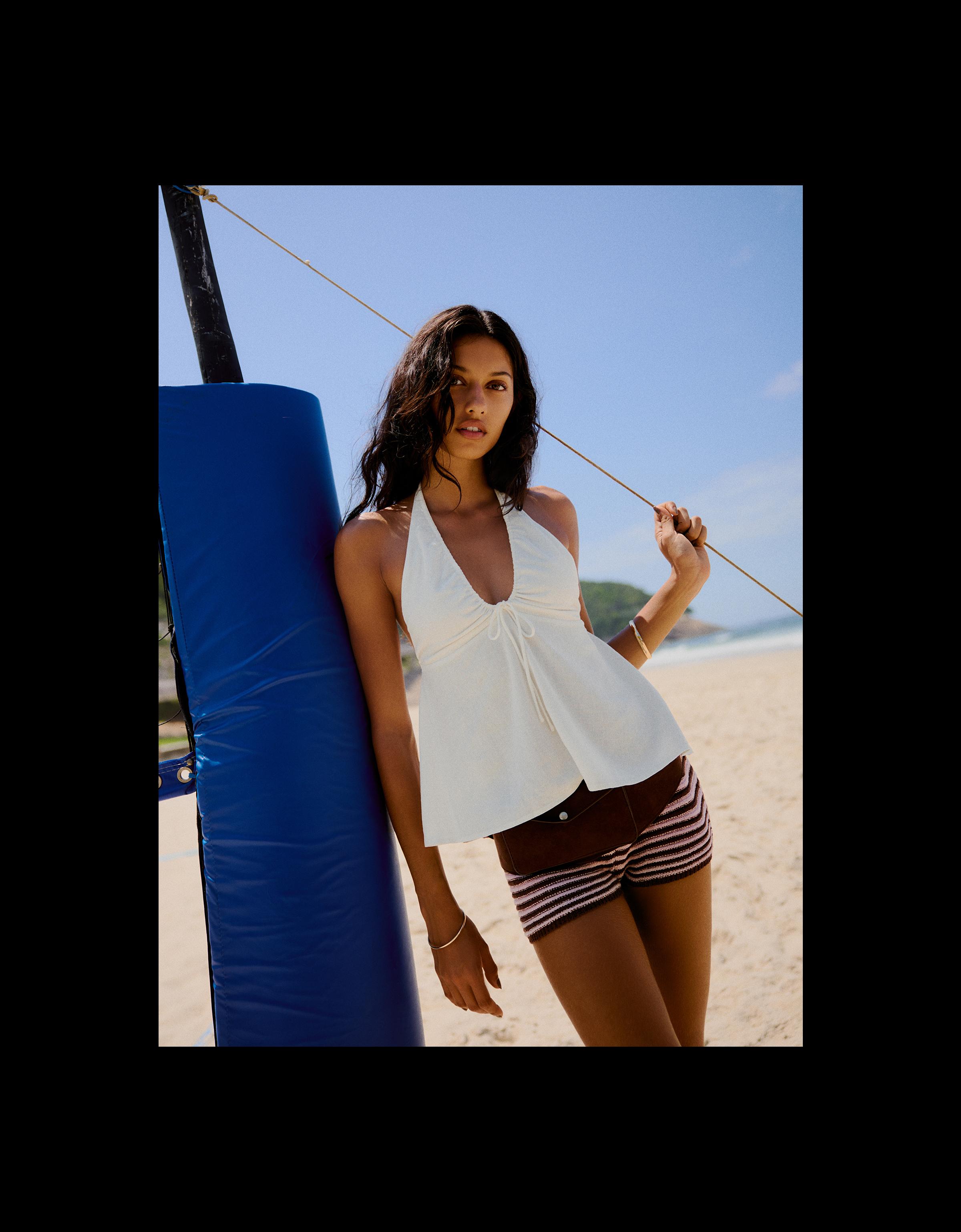Linen halter top