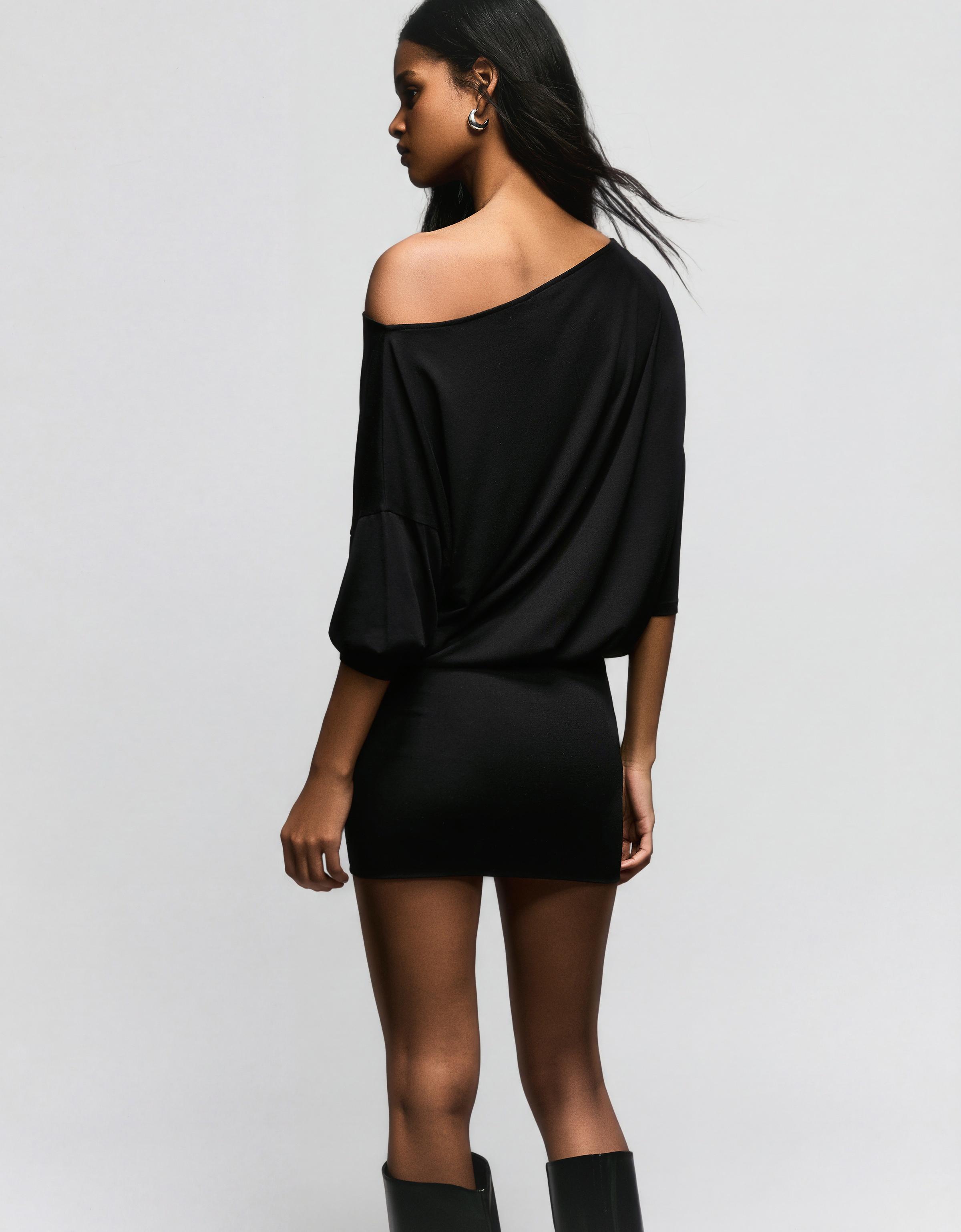 Uzun kollu dar etekli mini elbise - Görsel 21