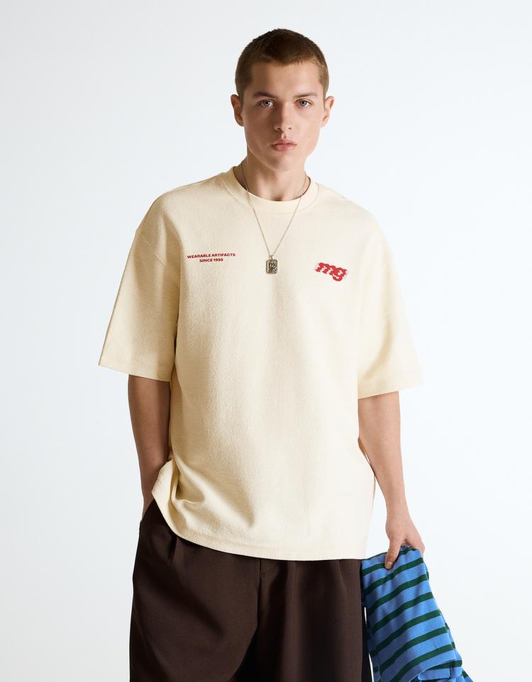 Baskılı şardonlu tişört