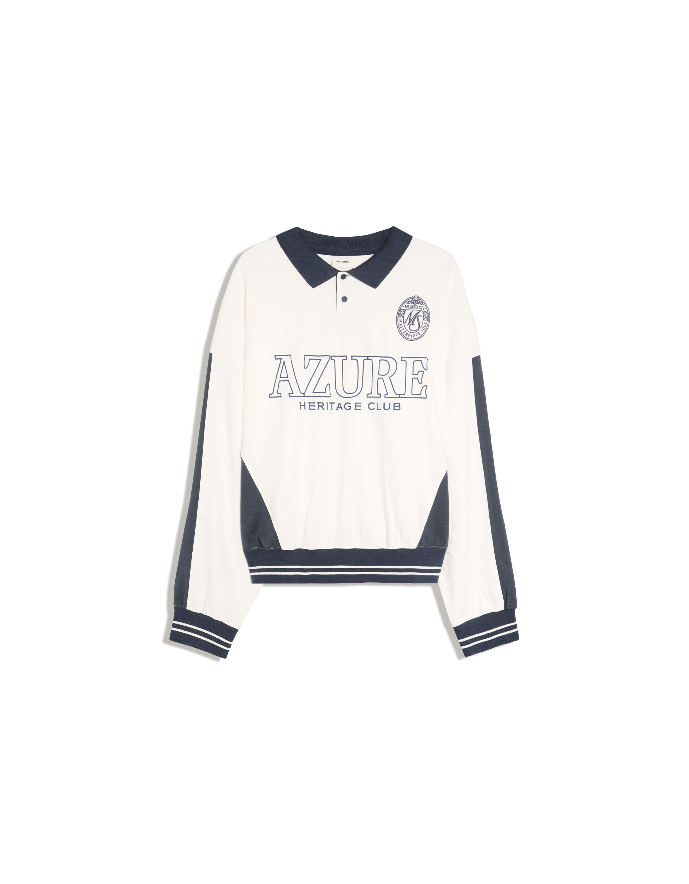 Bershka Uzun kollu baskılı polo görsel 2