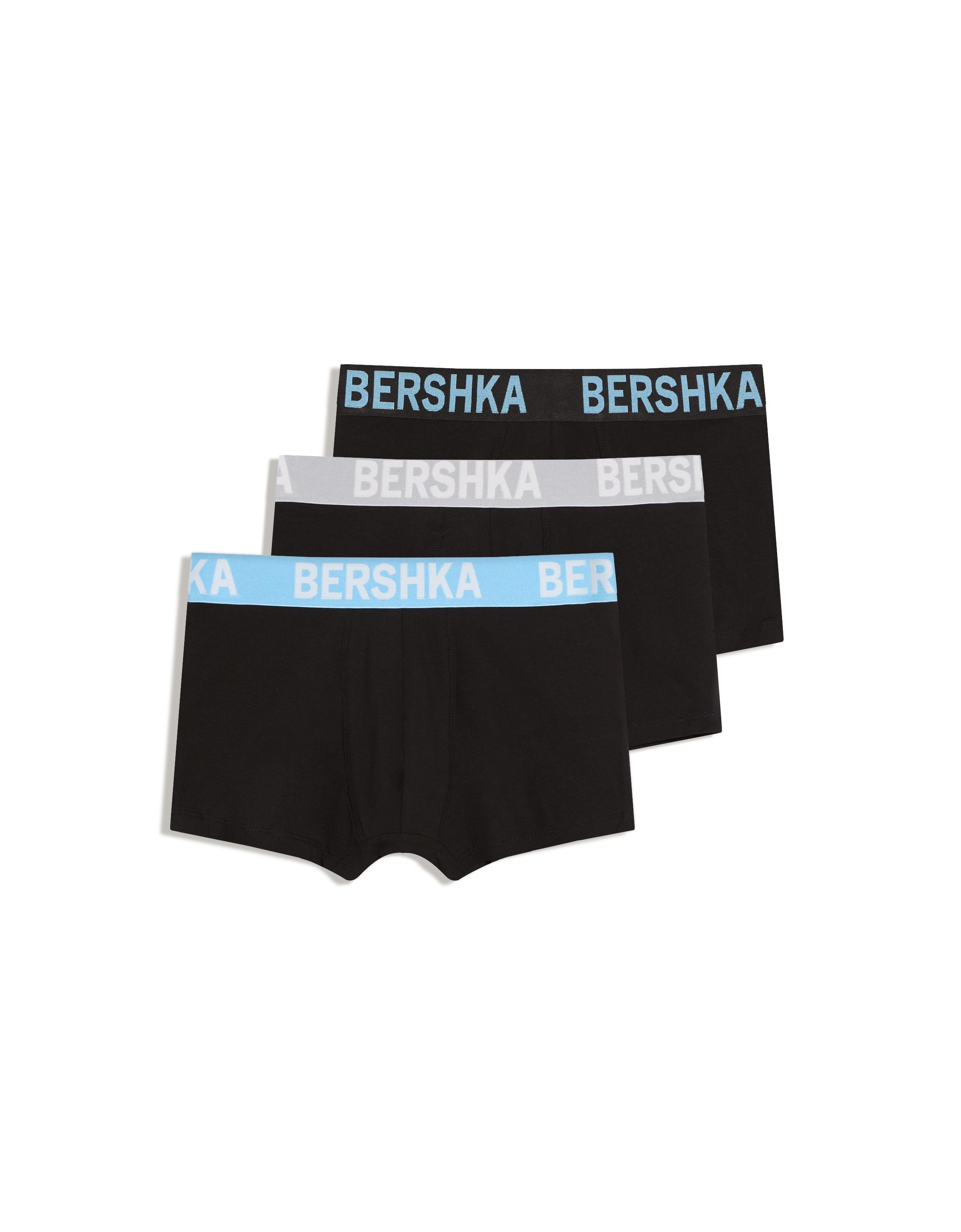 Pack of 3 printed waist boxers — Light blue