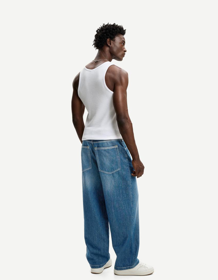 Super Baggy Jeans-Grün-2
