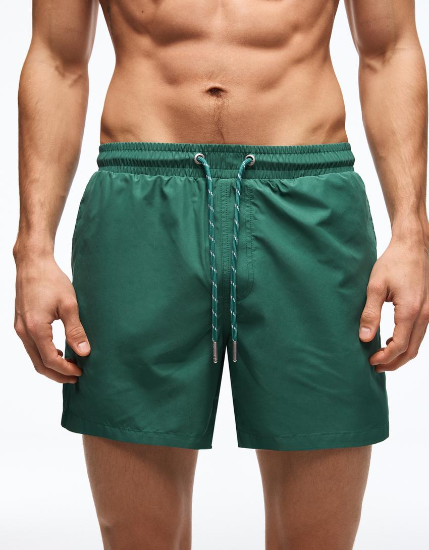 Basic Badeshorts-Grün