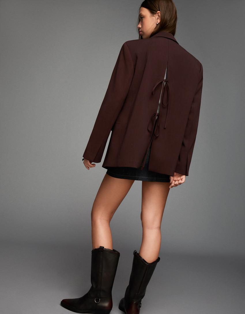 Blazer barete spate-Maro