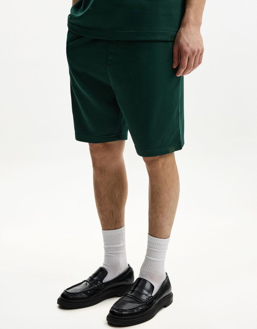Short sleeve plush T-shirt-Green-6