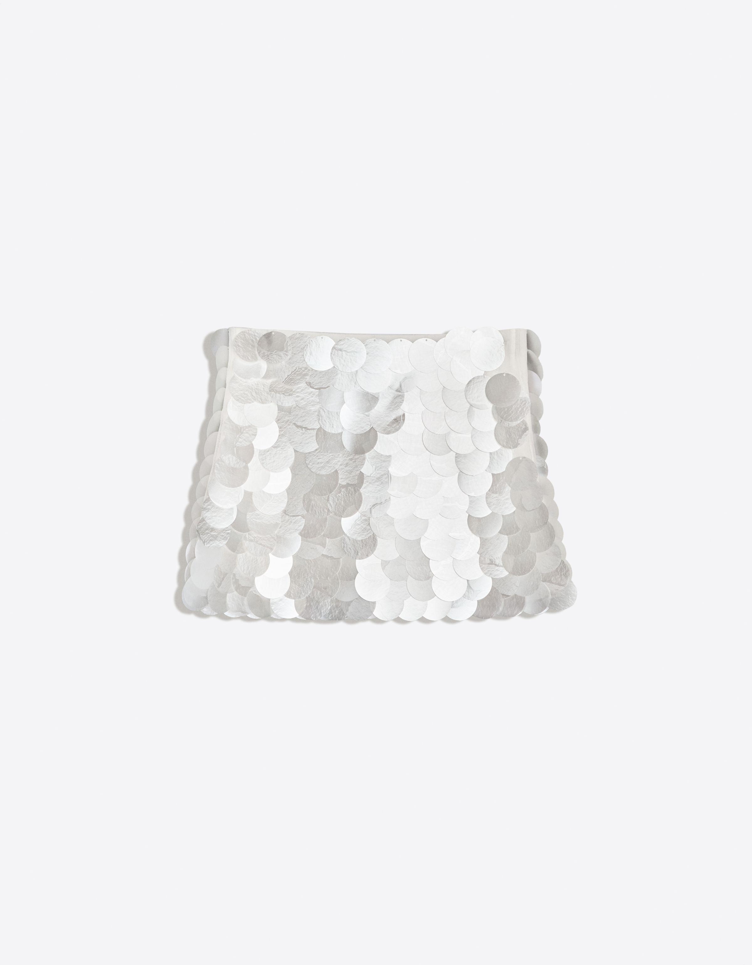 Sequinned maxi mini skirt — Off white (alternate view)