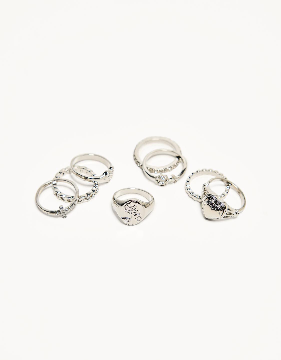 3-pack of signet rings