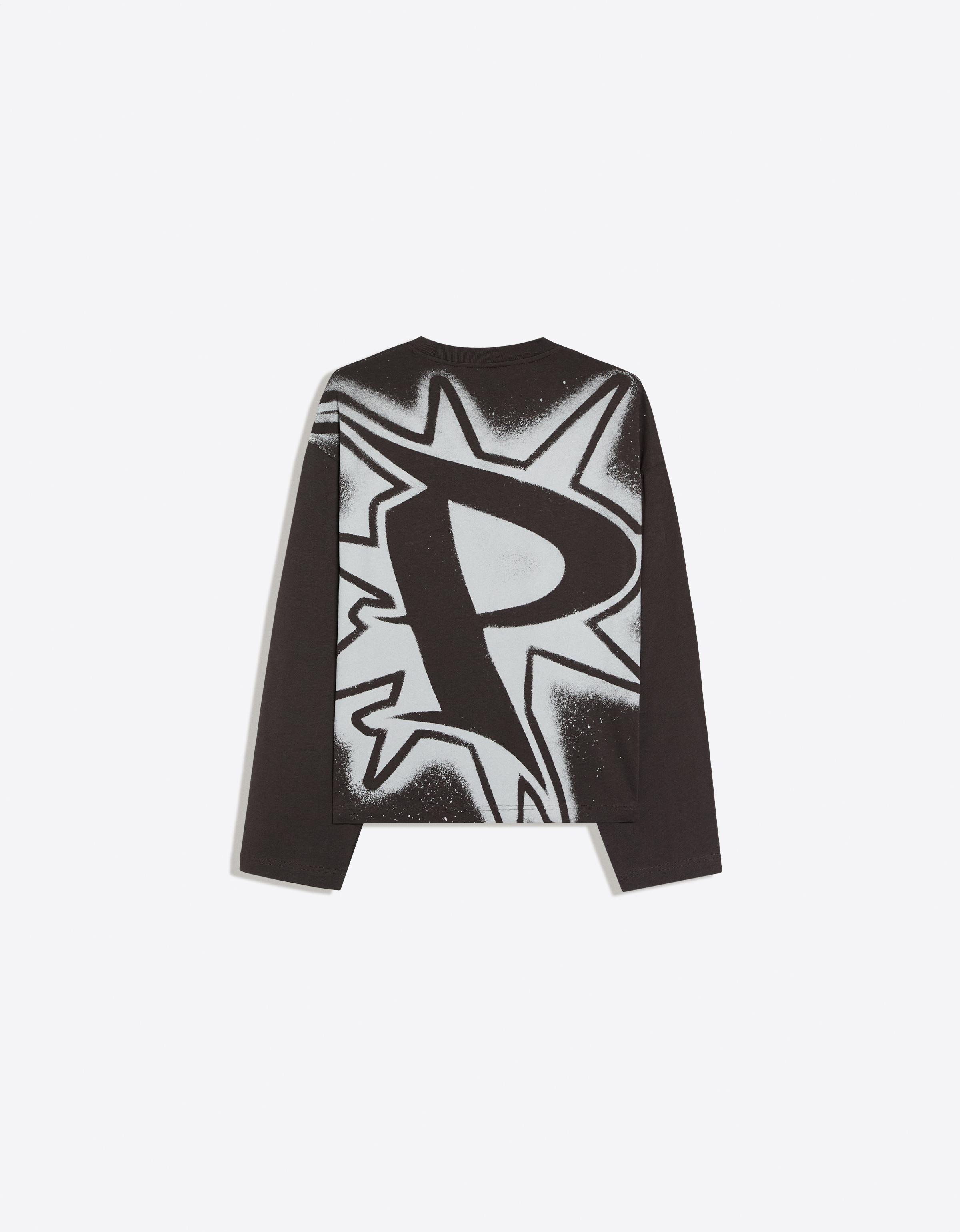 Long sleeve print T-shirt — Grey