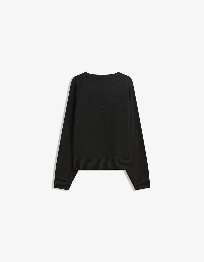 Cropped jumper-Black-5