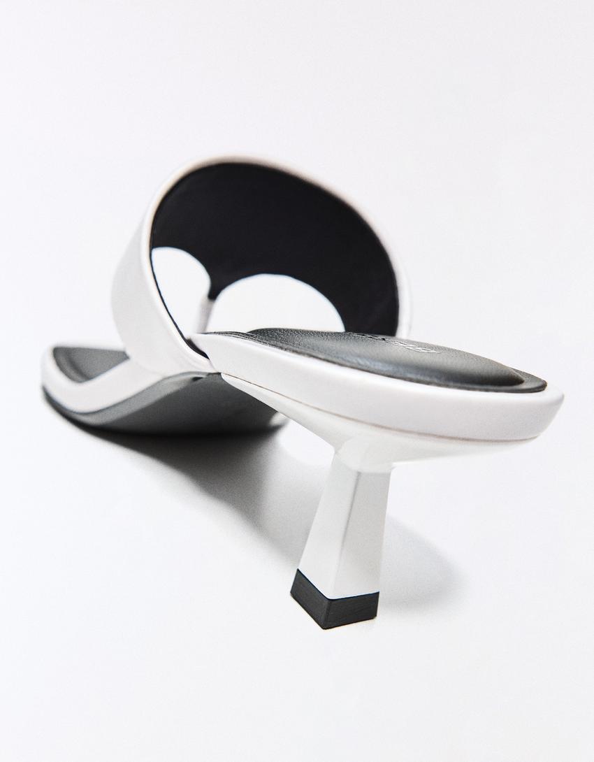 Kitten-heel sandal-WHITE