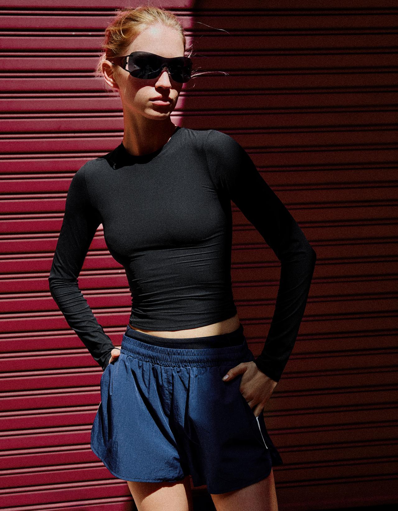 Technical long sleeve T-shirt Breathable & Quick Dry — Black