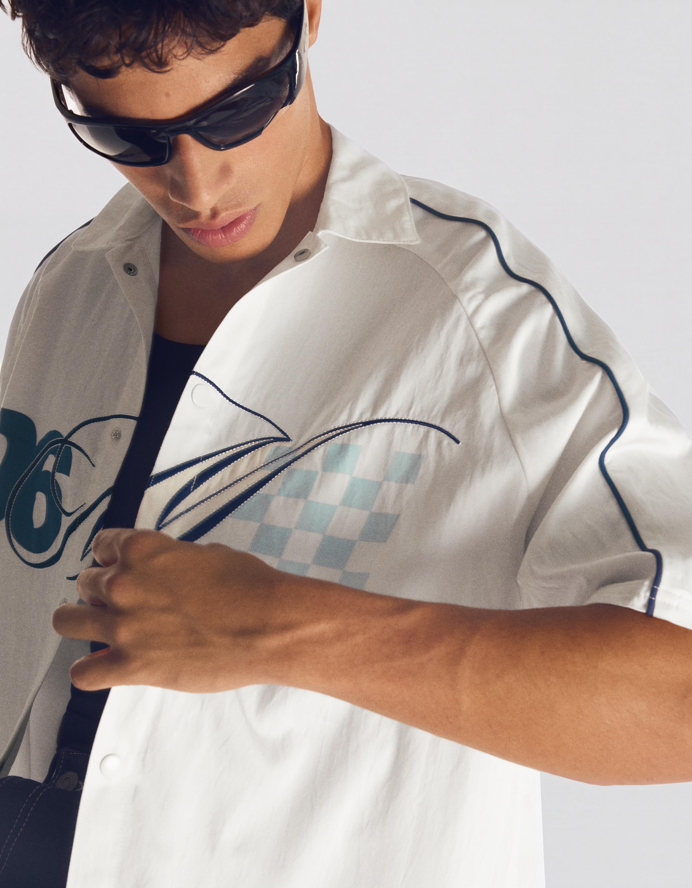 Short sleeve racing shirt — White