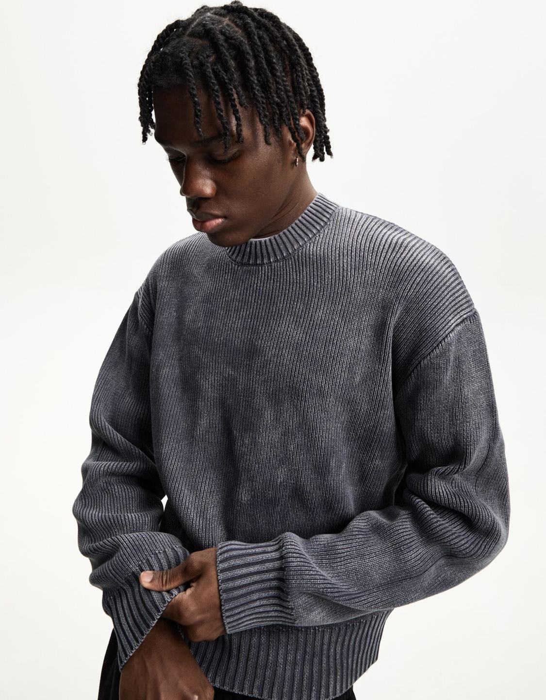 Faded effect boxy fit sweater
