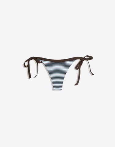 Striped bikini brazilian briefs — Blue 5