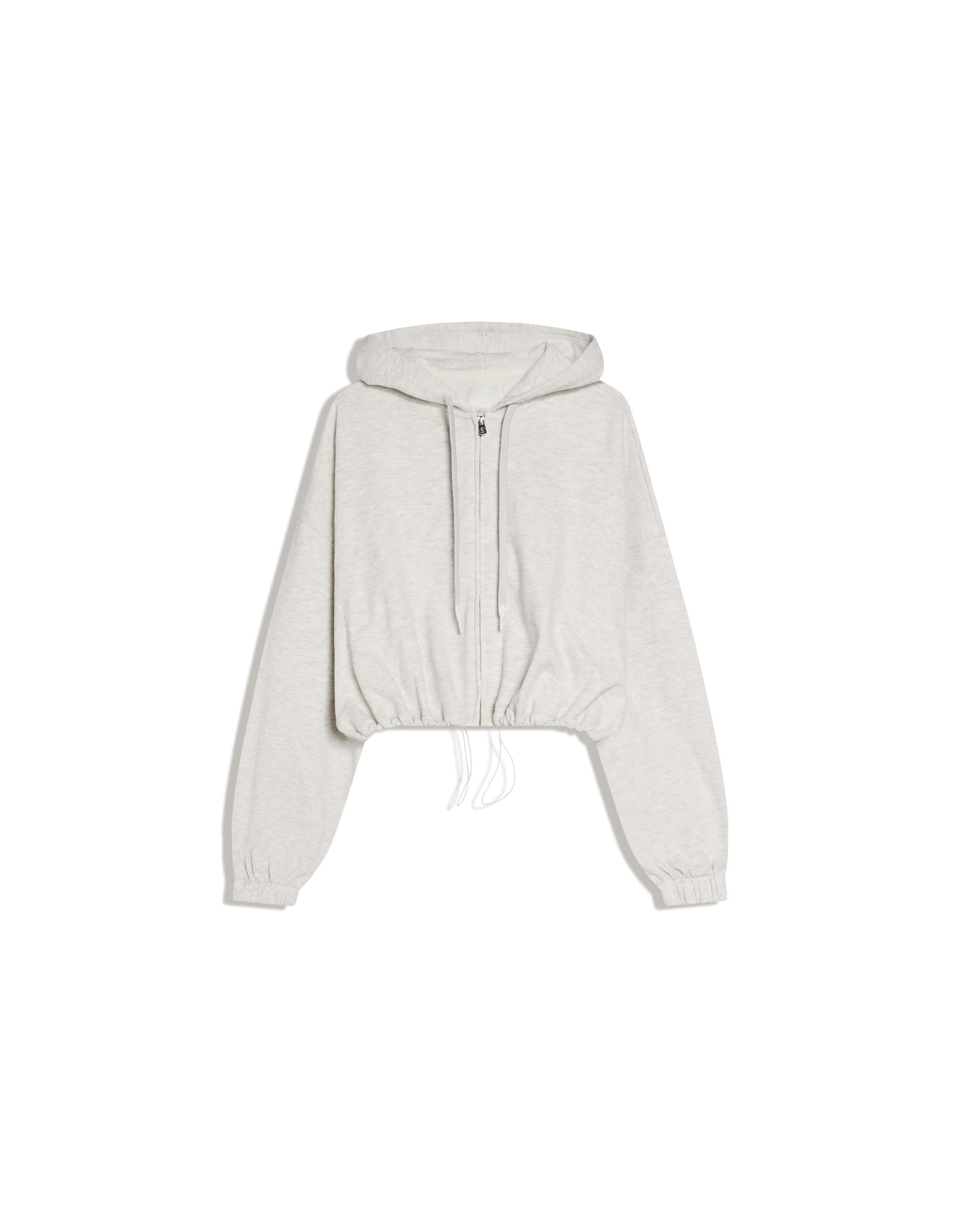 Balloon zip-up hood sweatshirt — Grey