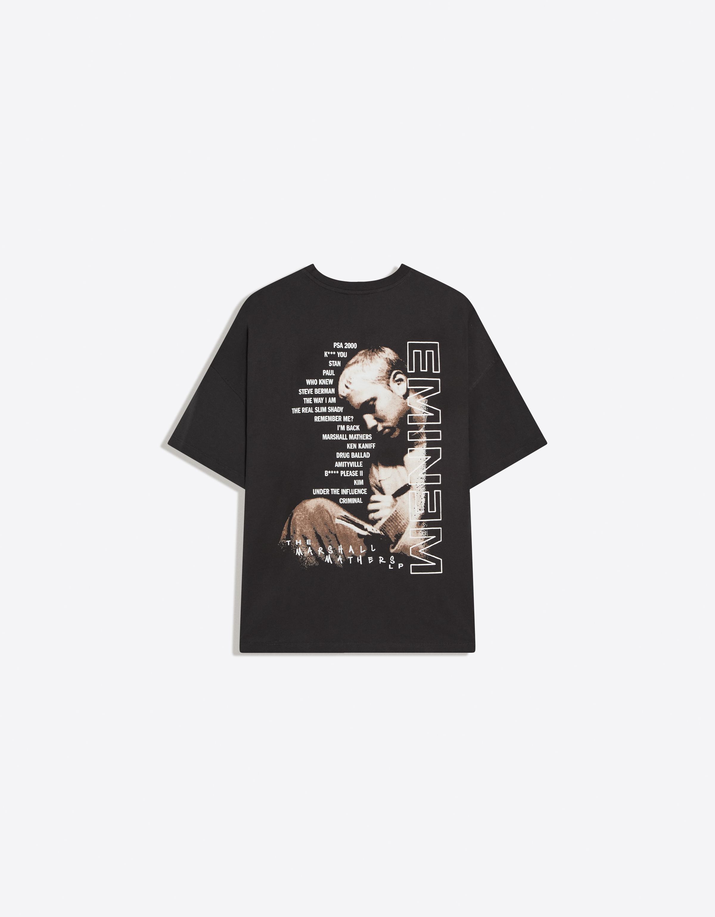 Bershka Oversize kısa kollu Eminem tişört görsel 2