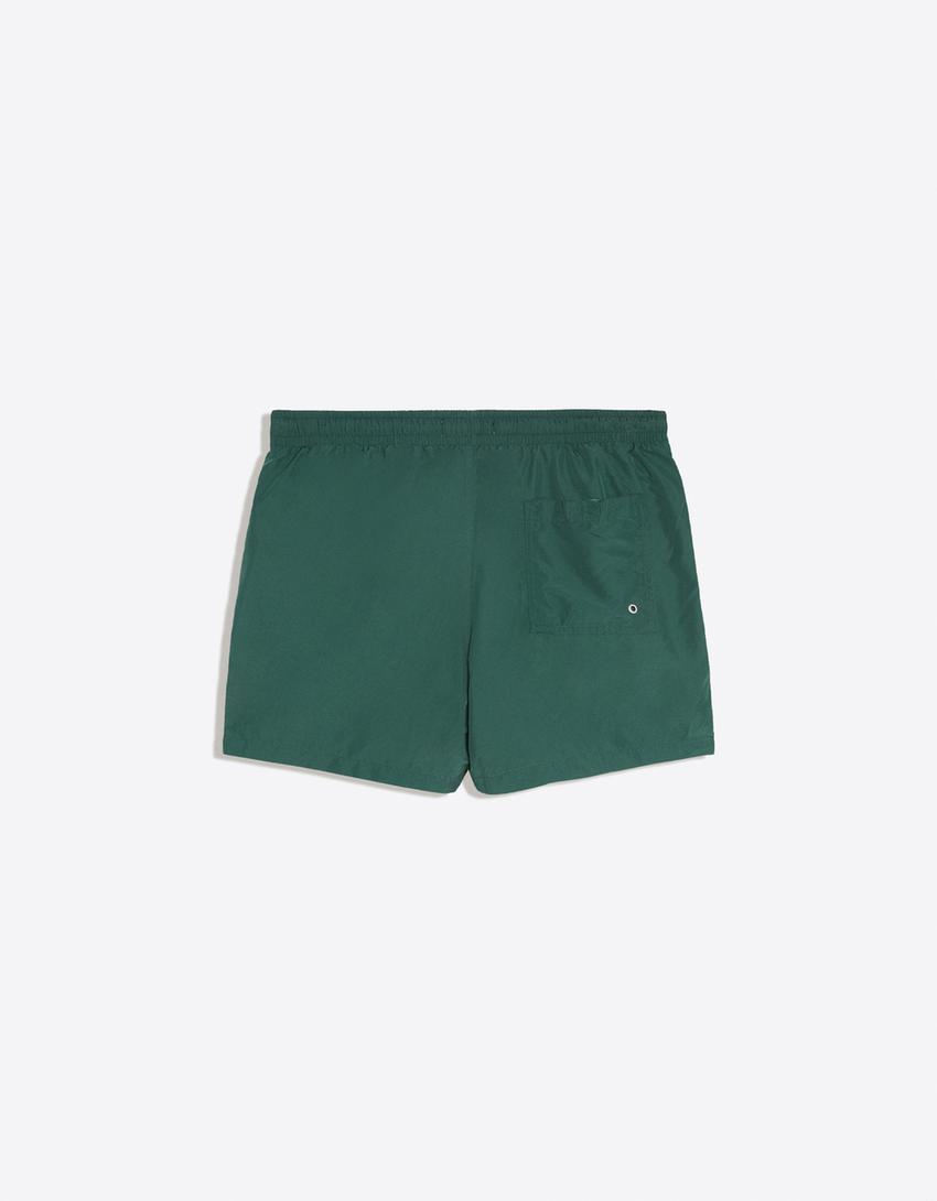 Bañador regular fit básico-Verde