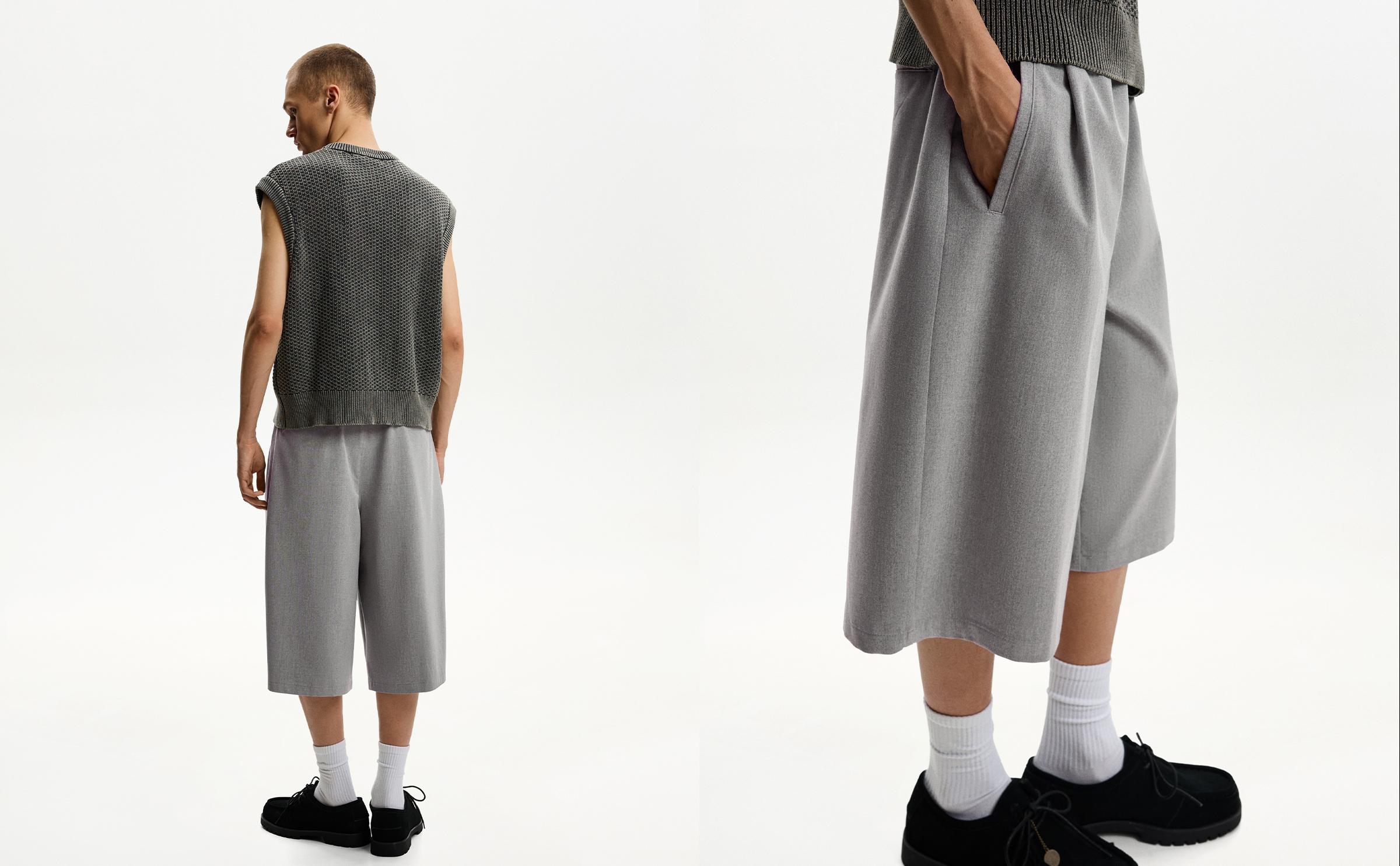 Baggy tailored jogger Bermuda shorts