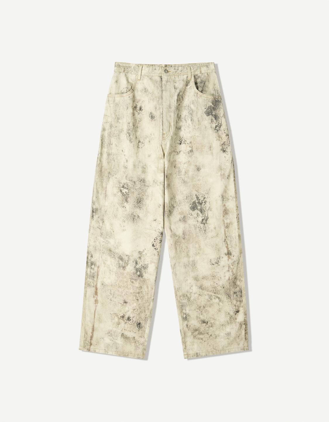 Balloon fit printed trousers